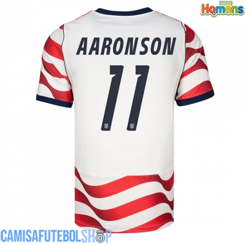 Camisa de time de futebol Estados Unidos Brenden Aaronson #11 Replicas 1º Equipamento Mundo 2026 Manga Curta